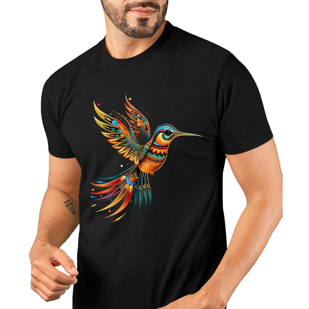 Native American T-Shirts, Vintage Native American Unisex T-Shirt/Hoodie/Sweatshirt HLT00 - Hummingbird Indian Tribal Art Indian Indigenous T-Shirt (1)