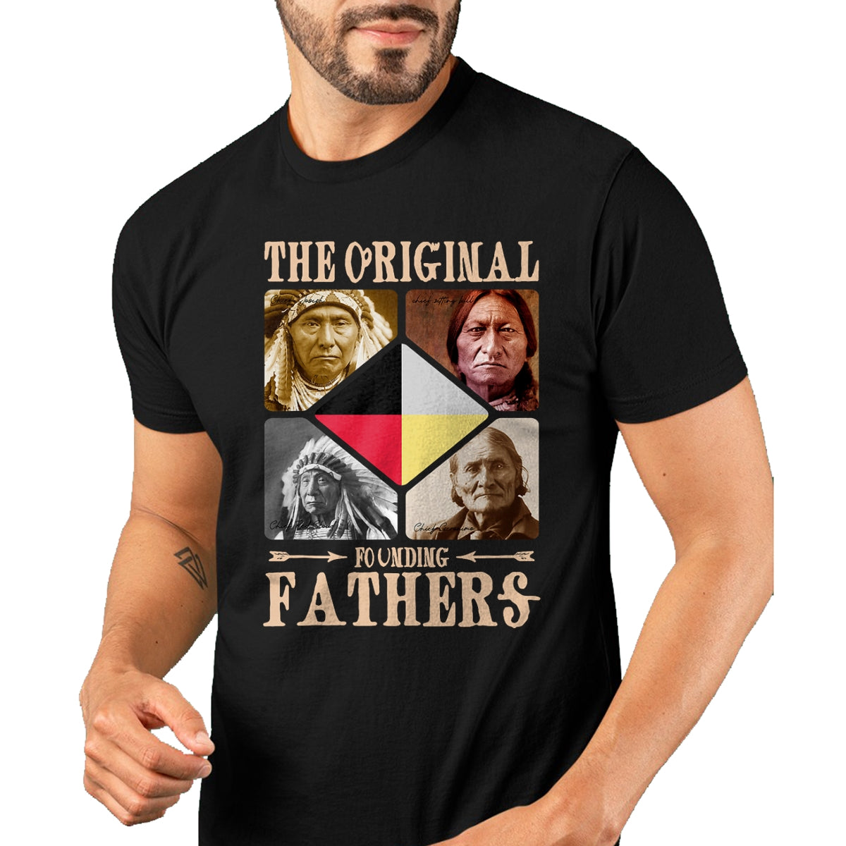 Native American T-Shirts, Vintage Native American Unisex T-Shirt/Hoodie/Sweatshirt HLT00 - Original Founding Fathers Native American Tribe T-Shirt (1)
