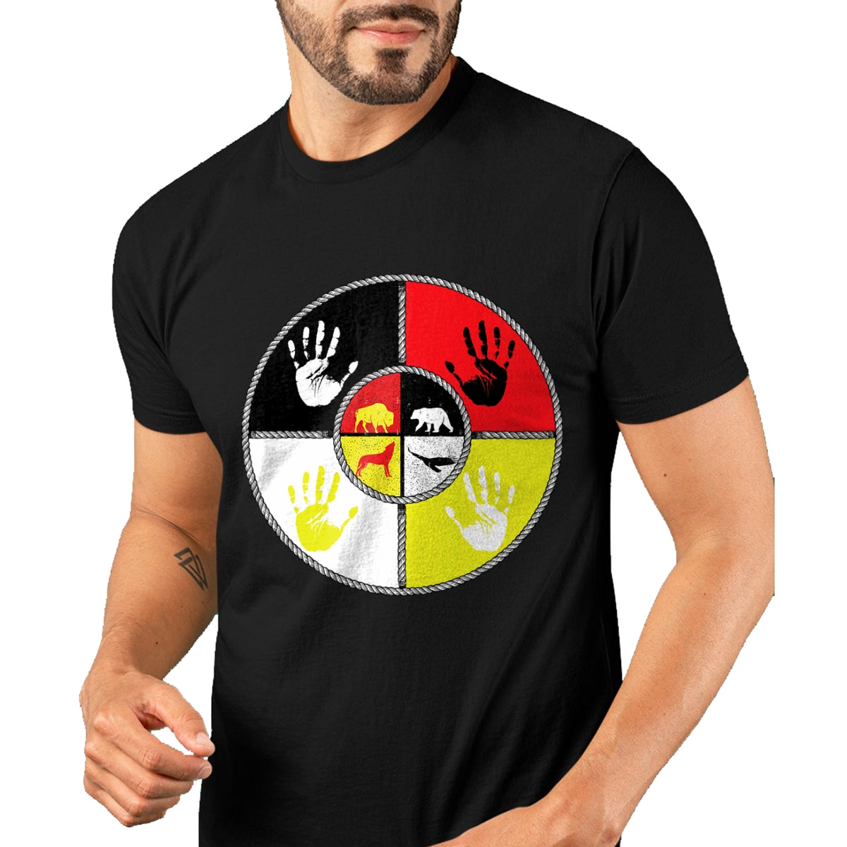Native American T-Shirts, Vintage Native American Unisex T-Shirt/Hoodie/Sweatshirt HLT00 - Native Americans - Medicine Wheel - MMIW T-Shirt (1)