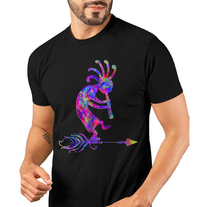 Native American T-Shirts, Vintage Native American Unisex T-Shirt/Hoodie/Sweatshirt HLT00 - Native American Kokopelli With Feather 2 - Fan Fun T-Shirt
