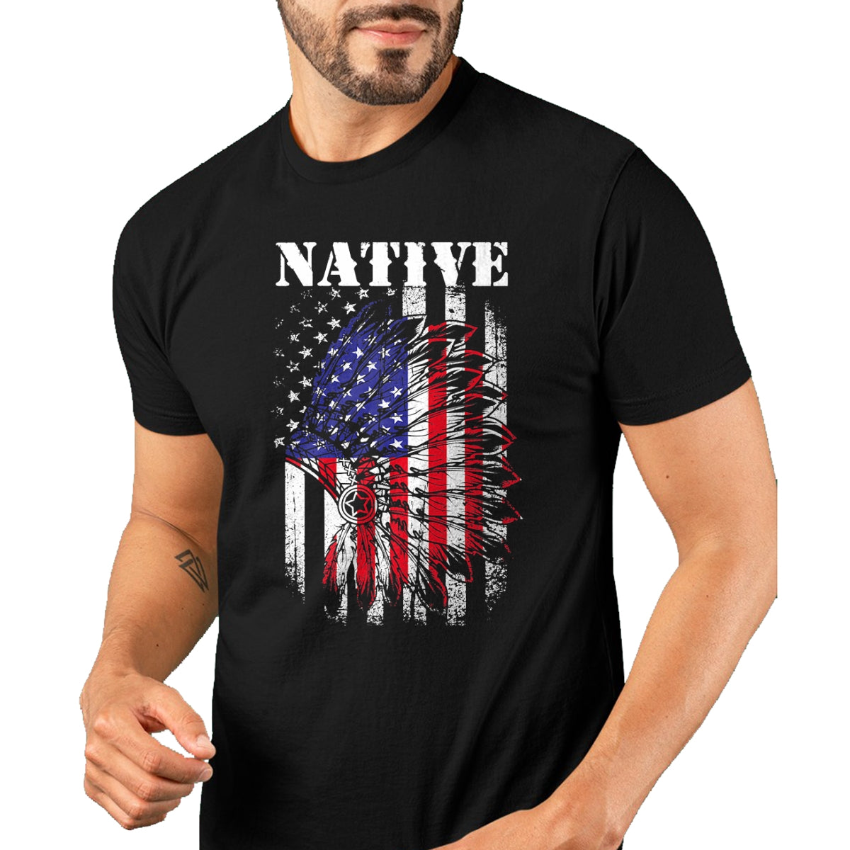 Native American T-Shirts, Vintage Native American Unisex T-Shirt/Hoodie/Sweatshirt HLT00 - Native American Flag Indigenous Native American Tribe T-Shirt (1)