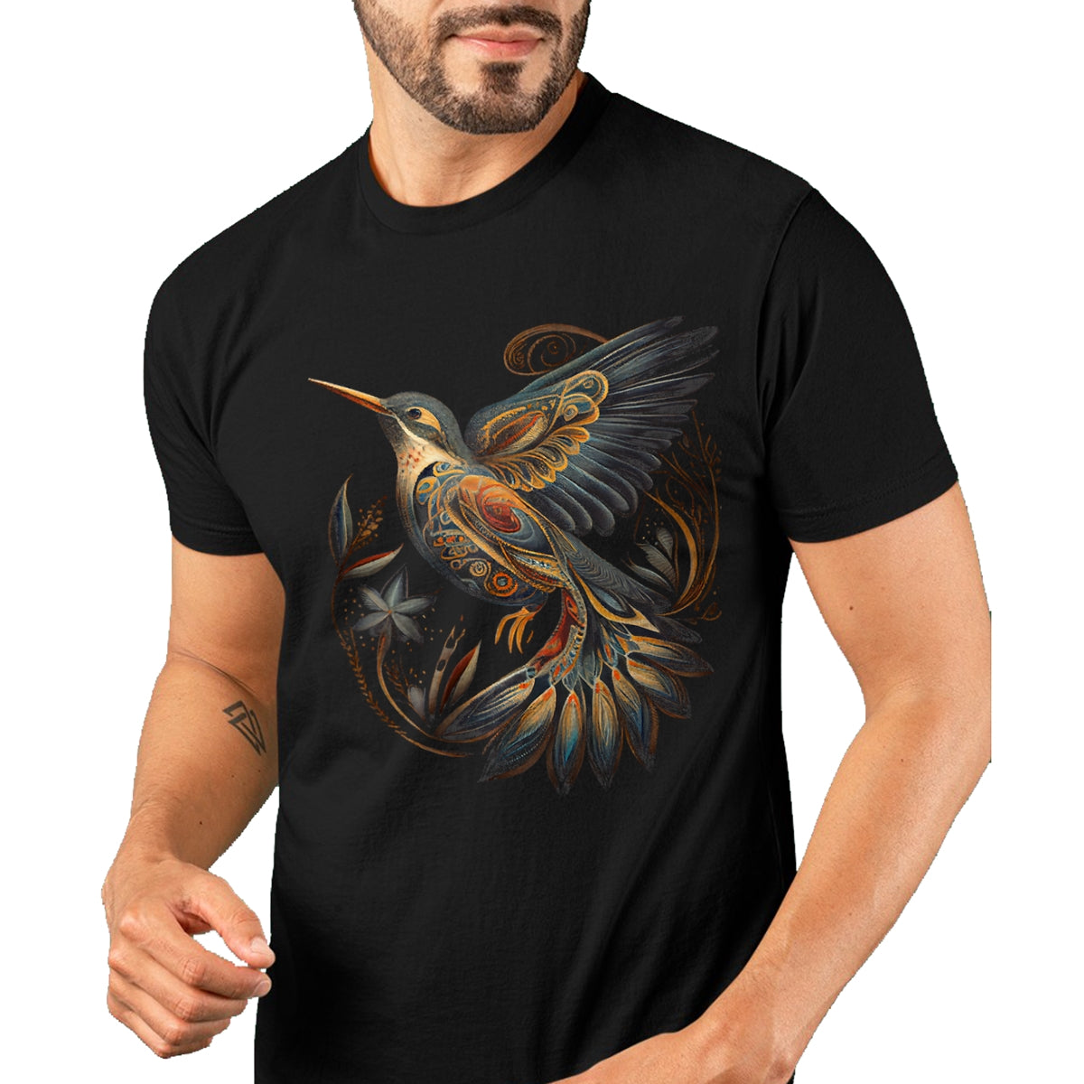 Native American T-Shirts, Vintage Native American Unisex T-Shirt/Hoodie/Sweatshirt HLT00 - Hummingbird Native American Indian T-Shirt (1)