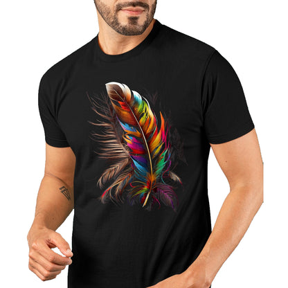Native American T-Shirts, Vintage Native American Unisex T-Shirt/Hoodie/Sweatshirt HLT00 - Feather Southwest Native American Indian Tribal Art Graphic T-Shirt (1)