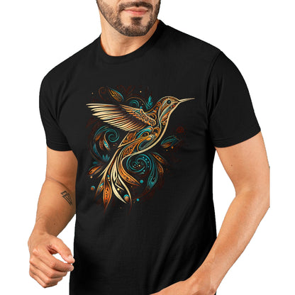 Native American T-Shirts, Vintage Native American Unisex T-Shirt/Hoodie/Sweatshirt HLT00 - Hummingbird Native American Indian Northwest Tribal Graphic T-Shirt