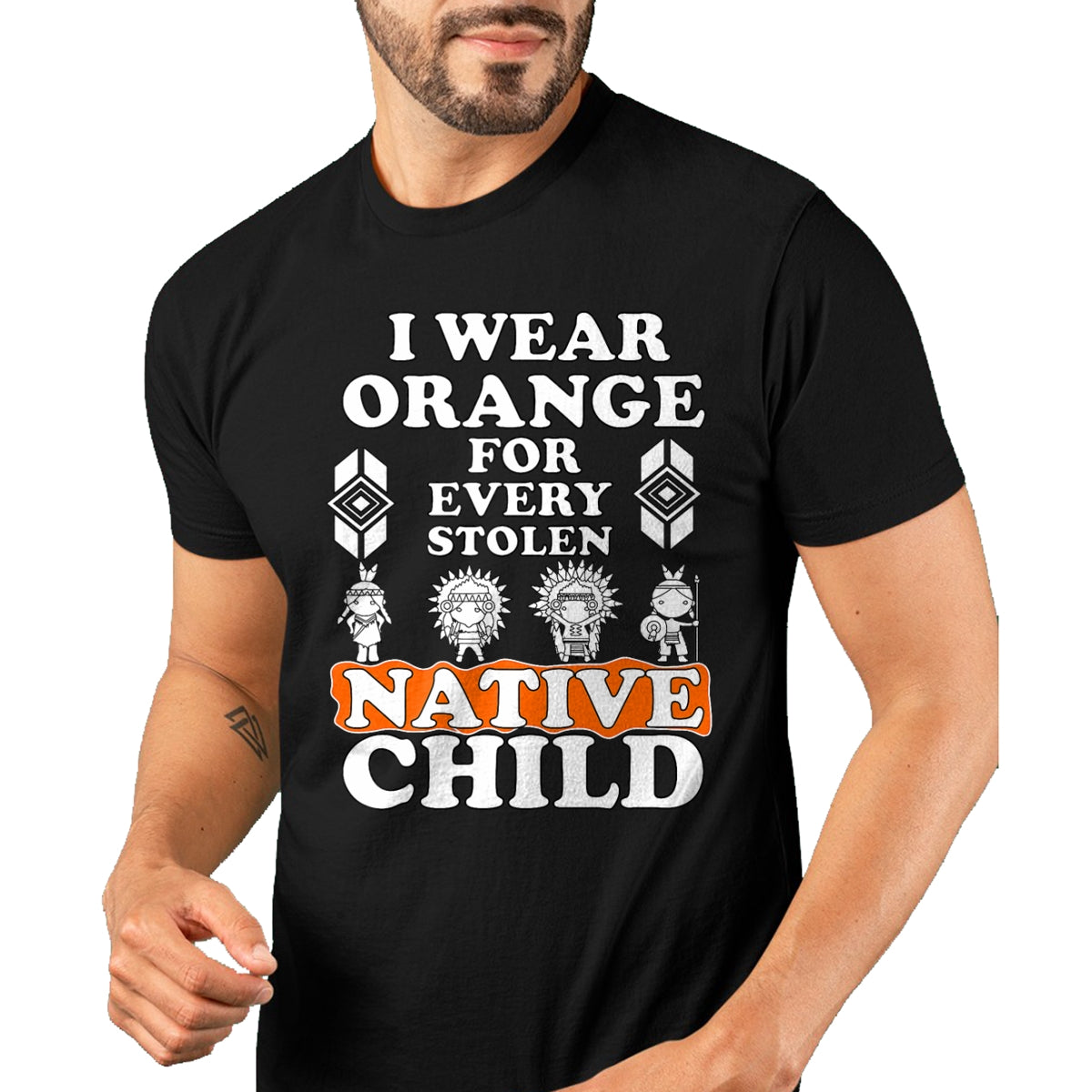Native American T-Shirts, Vintage Native American Unisex T-Shirt/Hoodie/Sweatshirt HLT00 - I Wear Orange For Every American Native Child Indian Pride T-Shirt
