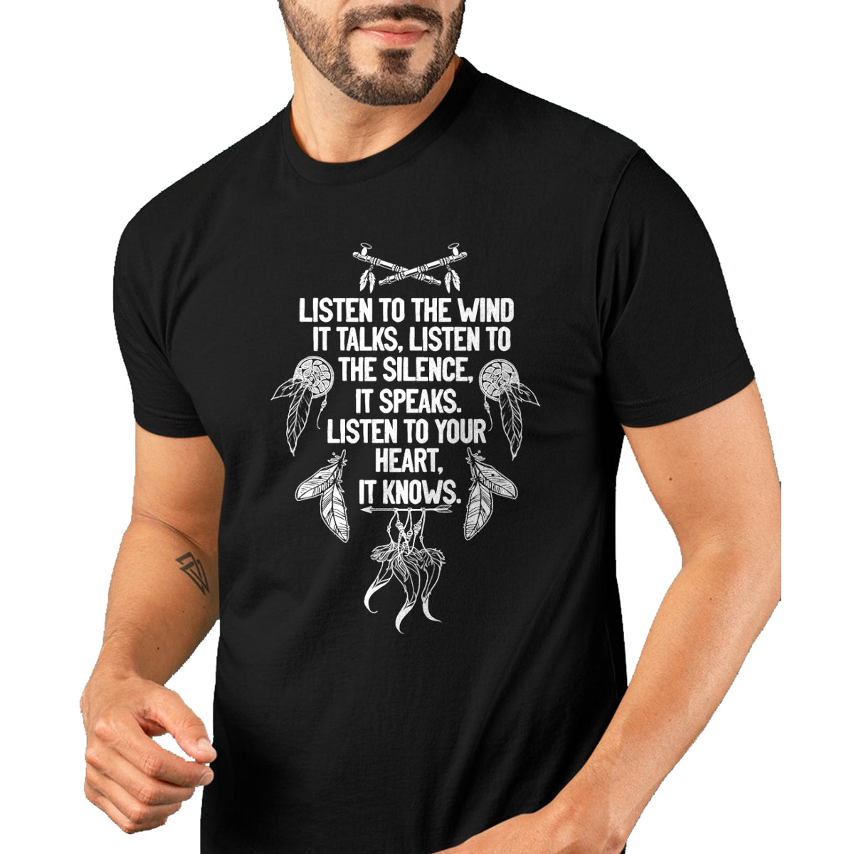 Native American T-Shirts, Vintage Native American Unisex T-Shirt/Hoodie/Sweatshirt HLT00 - Native American Dreamcatcher Poem Women T-Shirt (1)