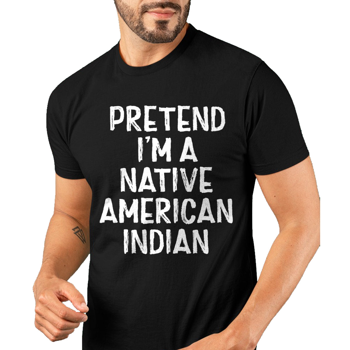 Native American T-Shirts, Vintage Native American Unisex T-Shirt/Hoodie/Sweatshirt HLT00 - Pretend I'm A Native American Indian Costume Halloween T-Shirt (2)