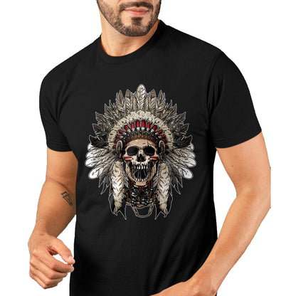 Native American T-Shirts, Vintage Native American Unisex T-Shirt/Hoodie/Sweatshirt HLT00 - American Flag - Chief Head Native American Indians Warbonnets Headdress T-Shirt (1)