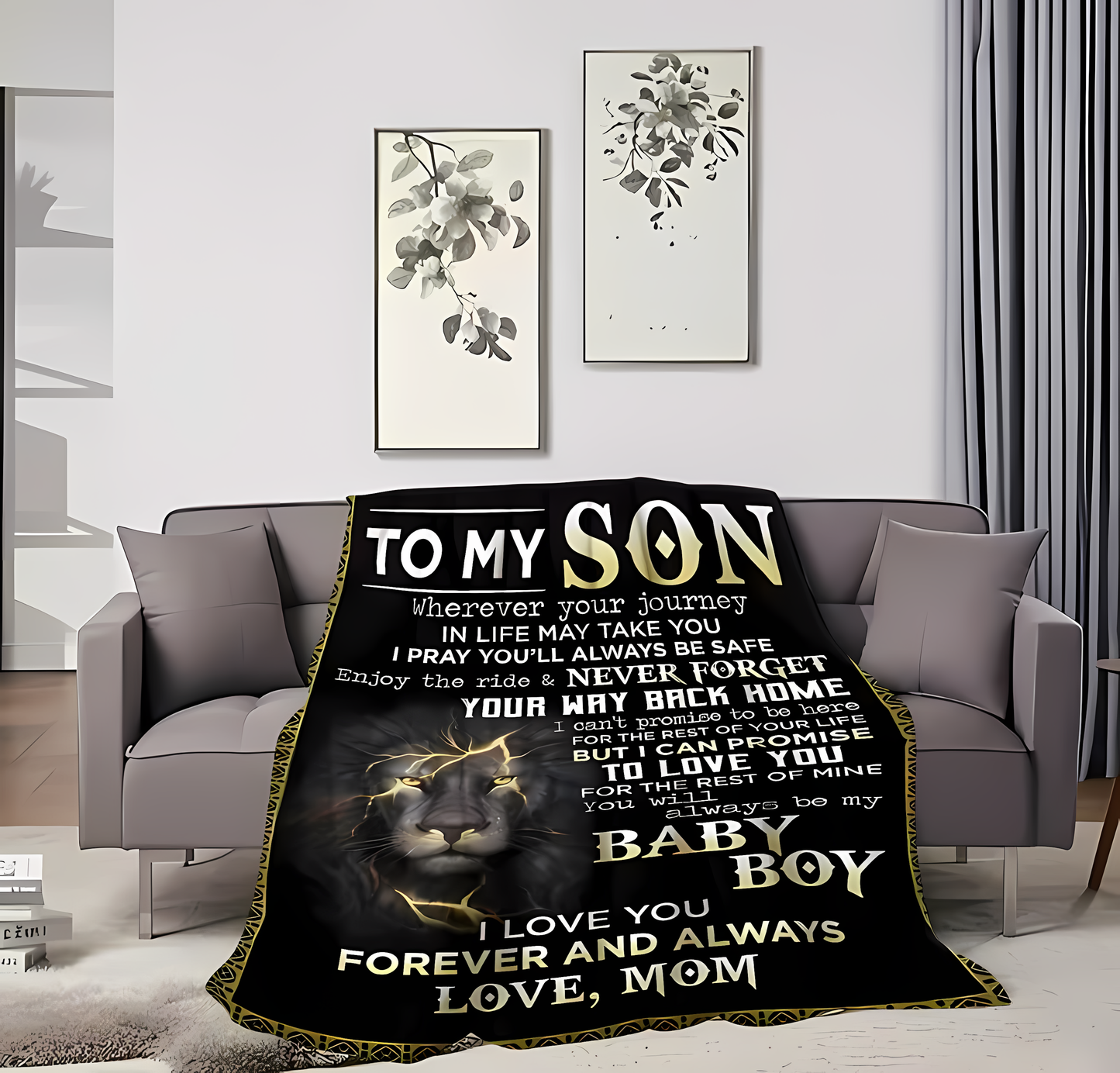 Special Gift For Your Son Blanket - From Mom00