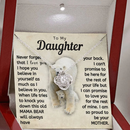 TO MY DAUGHTER FROM MOM - Premium Love Knot Necklace