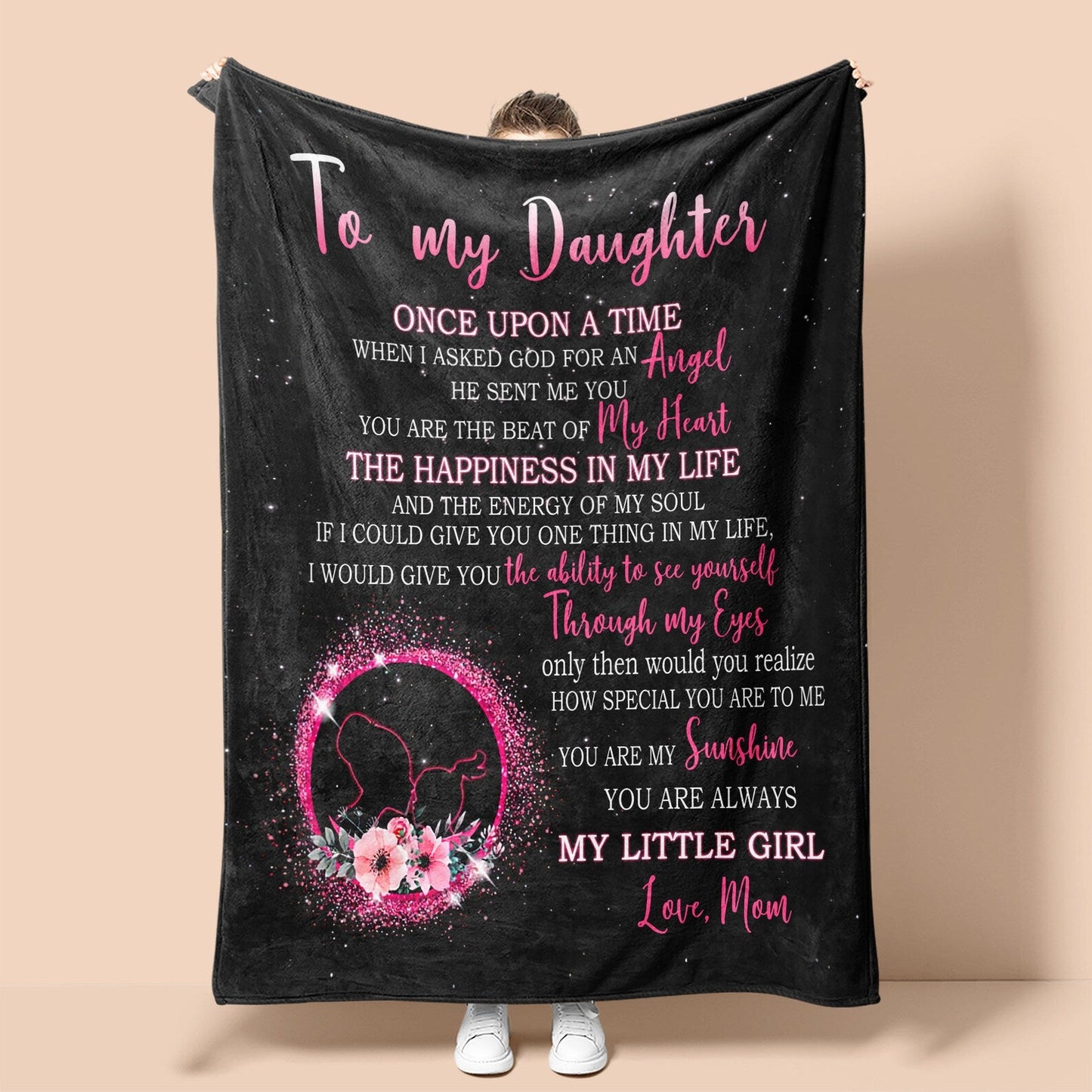 BLANKET FOR DAUGHTER - GIFT FROM MOM - COMFORT & WARMTH GIFT