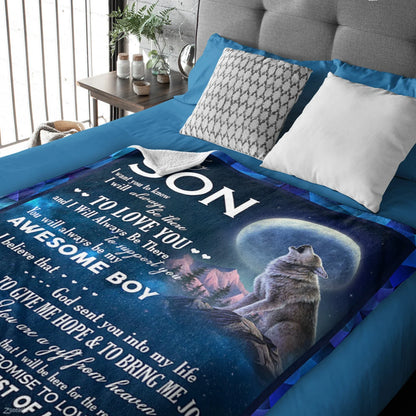 BLANKET FOR SON - GIFT FROM MOM - COMFORT & WARMTH GIFT
