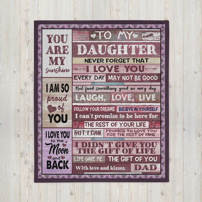 Special Gift For Your Daughter Blanket - From Dad