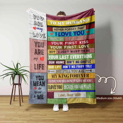 Special Gift For Husband Blanket - From Wife