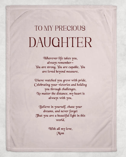 Special Gift For Your Daughter Blanket - From Mom