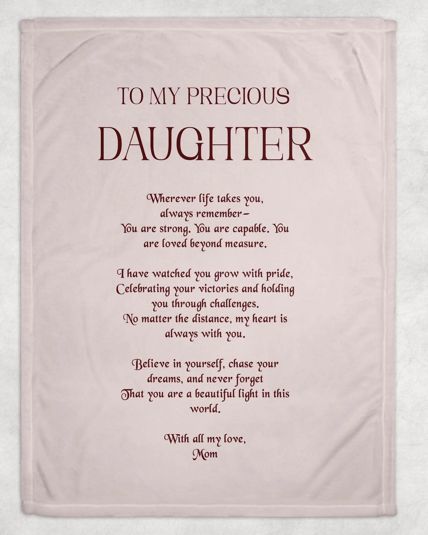 Special Gift For Your Daughter Blanket - From Mom