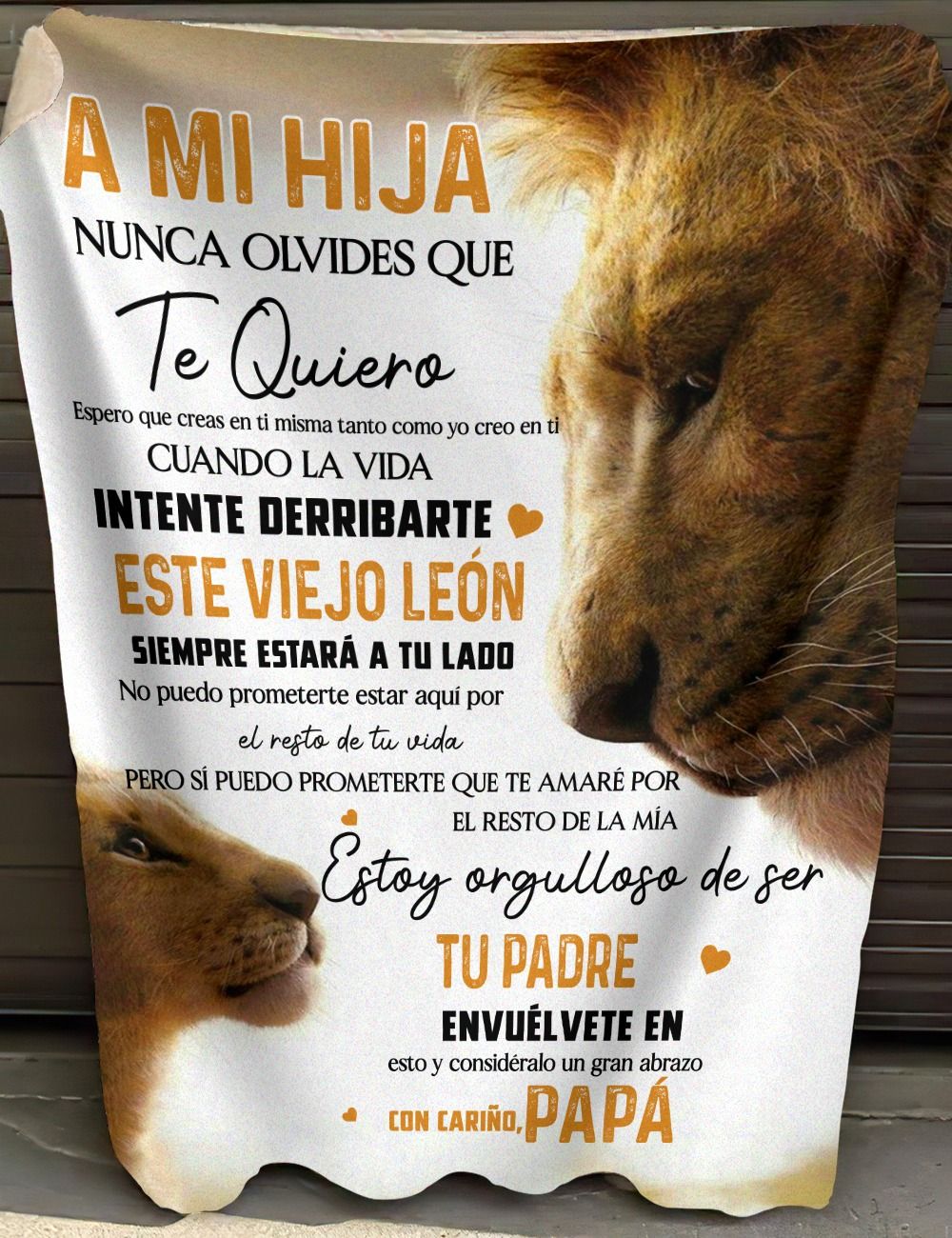 Manta para Hija – Regalo de Consuelo y Calidez de Papá Manta Acolchada de Forro Polar Sherpa NTTDsp