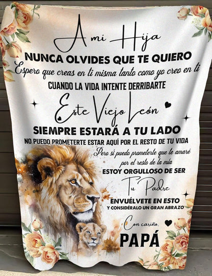 Manta para Hija – Regalo de Consuelo y Calidez de Papá Manta Acolchada de Forro Polar Sherpa NTTDsp
