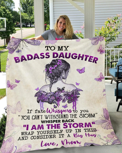 Special Gift for Your Badass Daughter - From Dad Blanket