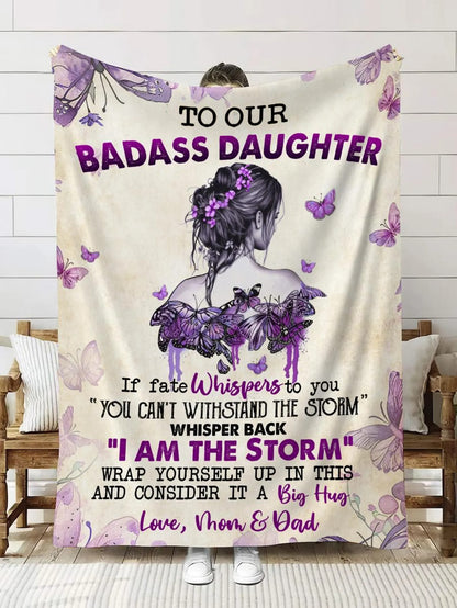 Special Gift for Your Badass Daughter - From Dad Blanket