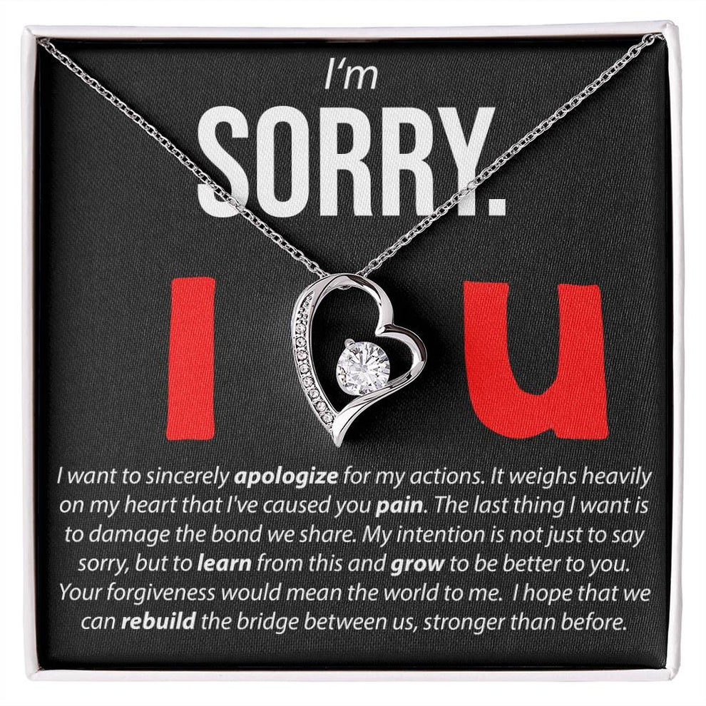 TO MY WIFE - GIFT FROM HUSBAND "I'm Sorry, I Love You" - Forever Love Necklace