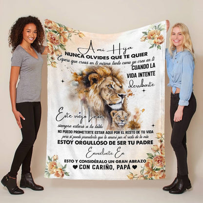 Manta para Hija – Regalo de Consuelo y Calidez de Papá Manta Acolchada de Forro Polar Sherpa NTTDsp (SKUB11-95)