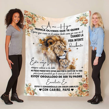 Manta para Hija – Regalo de Consuelo y Calidez de Papá Manta Acolchada de Forro Polar Sherpa NTTDsp