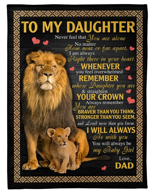 Special Gift For Your Daughter Blanket "Straighten Your Crown" - From Dad (SKUB12-140)