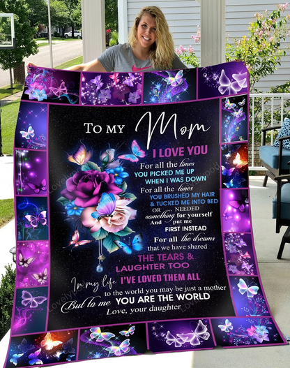 Special Gift for Your Mom - From Daughter Blanket