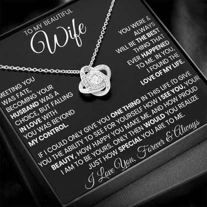 TO MY WIFE - Premium Love Knot Necklace
