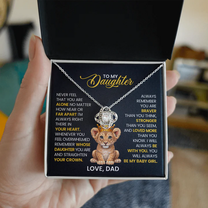 TO MY Daughter FROM Dad - Premium Love Knot Necklace