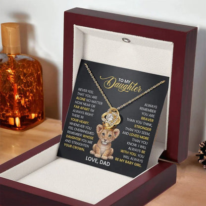 TO MY Daughter FROM Dad - Premium Love Knot Necklace