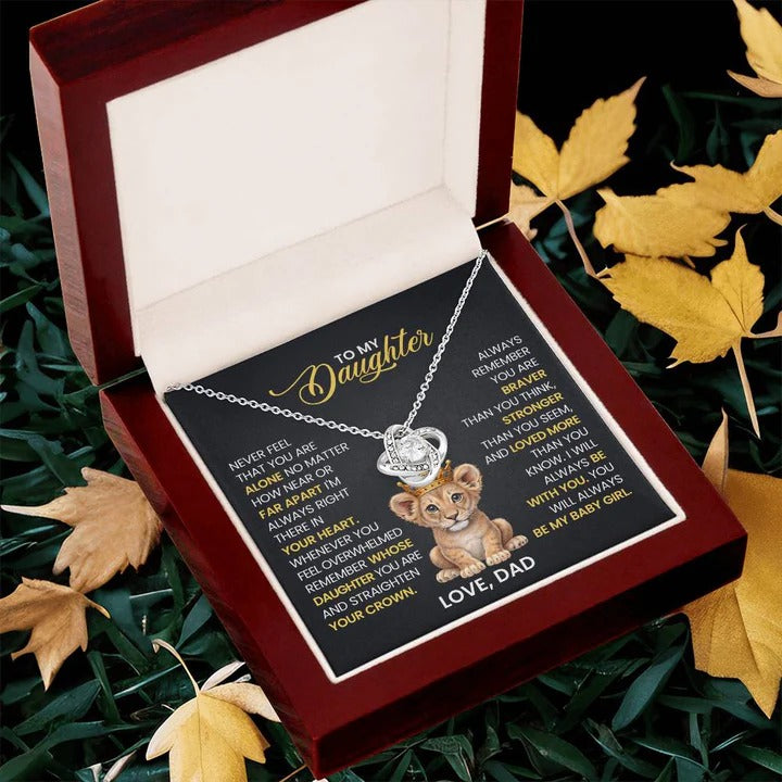 TO MY Daughter FROM Dad - Premium Love Knot Necklace