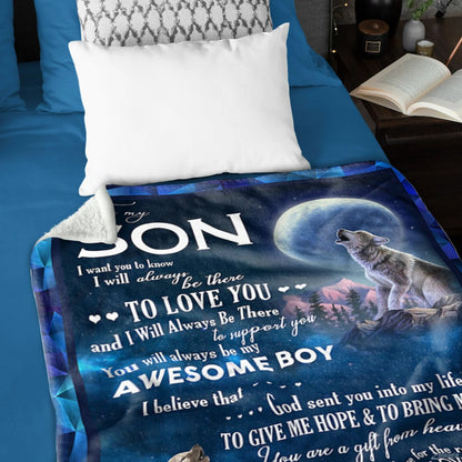 Special Gift for Your Son - From Mom Blanket