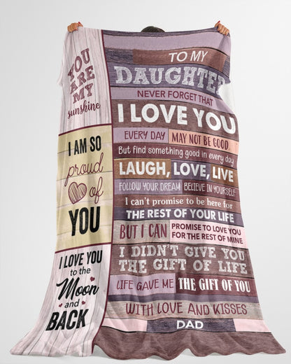 Special Gift for Your Daughter - From Dad Blanket (SKUB12-207)