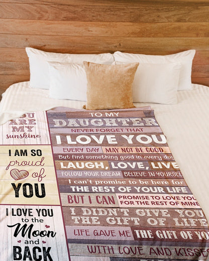 Special Gift for Your Daughter - From Dad Blanket (SKUB12-207)