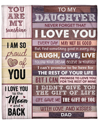 Special Gift for Your Daughter - From Dad Blanket (SKUB12-207)