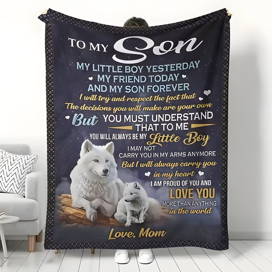 Special Gift For Your Son Blanket - From Mom03