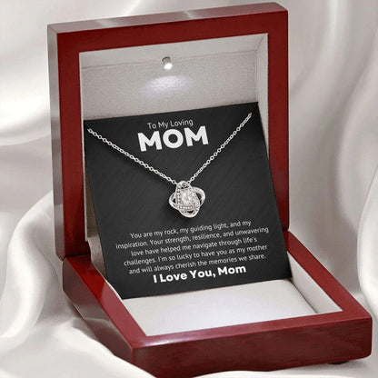 TO MY MOM FROM DAUGHTER - Premium Love Knot Necklace