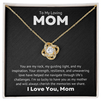 TO MY MOM FROM DAUGHTER - Premium Love Knot Necklace