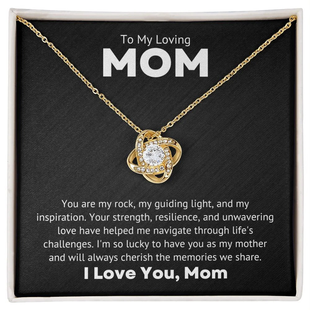 TO MY MOM FROM DAUGHTER - Premium Love Knot Necklace