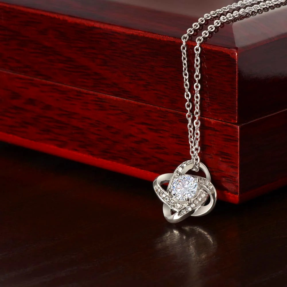 TO MY MOM FROM DAUGHTER - Premium Love Knot Necklace