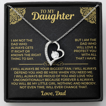 TO MY DAUGHTER - GIFT FROM DAD - Forever Love Necklace (SKUJ12-235)