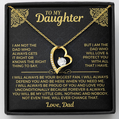 TO MY DAUGHTER - GIFT FROM DAD - Forever Love Necklace (SKUJ12-235)