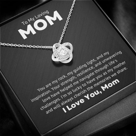 TO MY MOM FROM DAUGHTER - Premium Love Knot Necklace