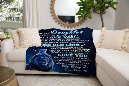Special Gift For Your Daughter Blanket - From Dad "Never Forget That I Love You"