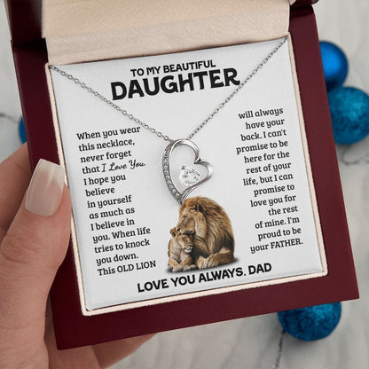 TO MY DAUGHTER  - GIFT FROM DAD  - Forever Love Necklace