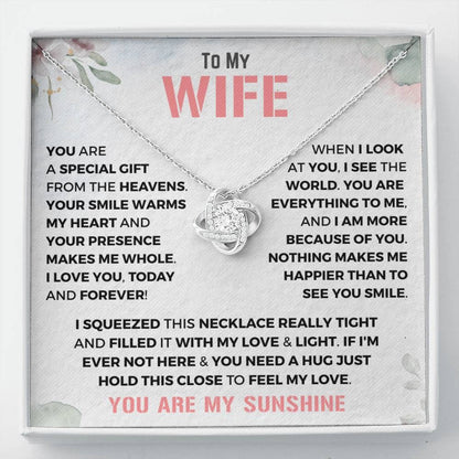 TO MY WIFE "Today and Forever" - FROM HUSBAND - Premium Love Knot Necklace