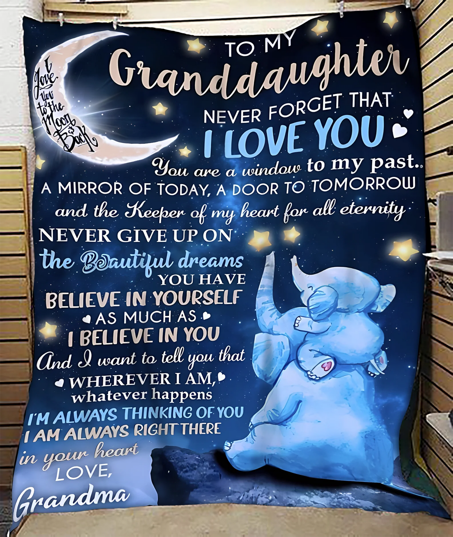 BLANKET FOR GRANDDAUGHTER – COMFORT & WARMTH GIFT FROM GRANDMA  Sherpa Fleece Quilt Blanket EBIL00 (SKU-CHAU-B20)