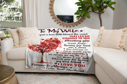 Special Gift For Your Wife Blanket "Meeting You Was Fate" - From Husband
